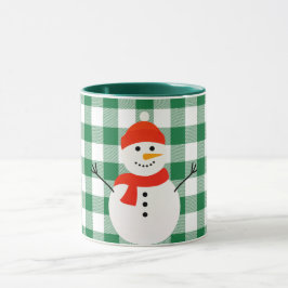 Kariert Snowman Tasse