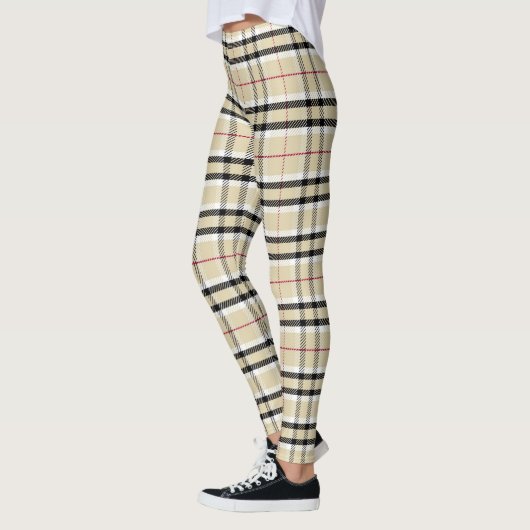 Kariert - Tan - Emo - Leggings (Links)