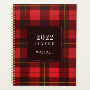 Kariert Tartan 2022 Clan Wallace Red Checkered Planer