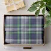 Kariert Tartan Blue Green Seidenpapier (Geschenk)