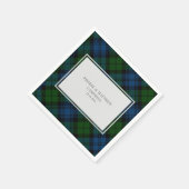 Kariert Tartan Clan Campbell Militärischer Poltera Serviette (Ecke)