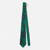 Kariert Tartan Clan Henderson Green Blue Karo Krawatte (Vorderseite)