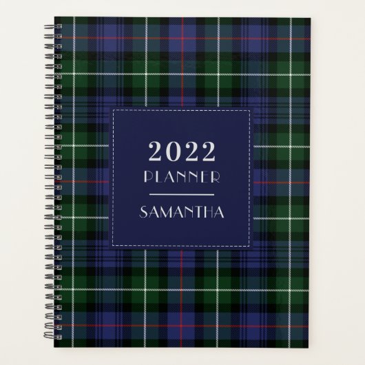 Kariert Tartan Clan MacKenzie 2022 Planer (Vorderseite)