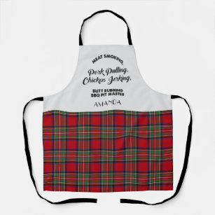 Kariert Tartan Clan Stewart Checkered Red Kitchen Schürze