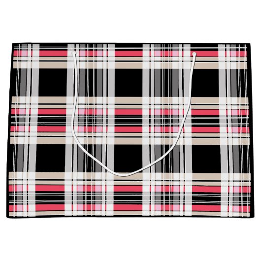 Kariert, tartan große geschenktüte (Vorderseite)