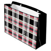 Kariert, tartan große geschenktüte (Rückseite Schrägansicht)