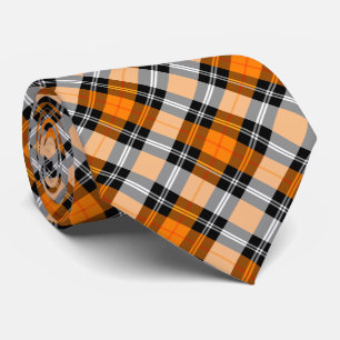 Kariert/tartan-Muster orange und schwarz Krawatte