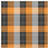 Kariert/tartan-Muster orange und schwarz Stoff (Nahaufnahme)