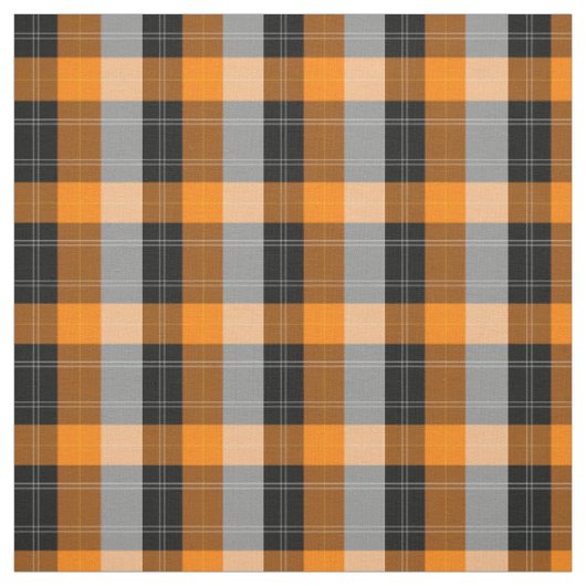 Kariert/tartan-Muster orange und schwarz Stoff (Muster)