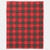 Kariert Tartan Red Black Pattern Traditional Fleecedecke (Vorderseite)