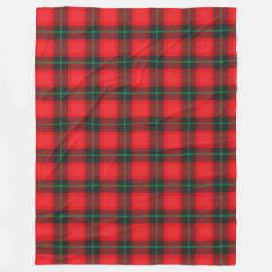Kariert Tartan Red Black Pattern Traditional Fleecedecke
