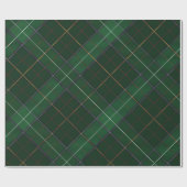 Kariert Tartan Walsh Christmas Green Pattern Geschenkpapier (Flach)
