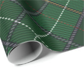 Kariert Tartan Walsh Christmas Green Pattern Geschenkpapier (Rolleneckpunkt)