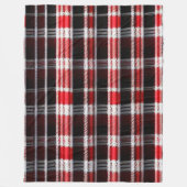 Kariert Trendy Abstrakt Red Black Collection Fleecedecke (Vorderseite)