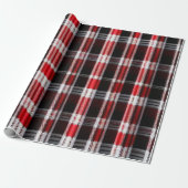 Kariert Trendy Abstrakt Red Black Collection Geschenkpapier (Ungerollt)