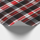 Kariert Trendy Abstrakt Red Black Collection Geschenkpapier (Ecke)