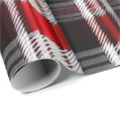 Kariert Trendy Abstrakt Red Black Collection Geschenkpapier (Rolleneckpunkt)