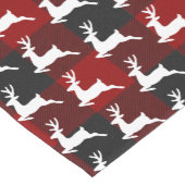 Kariert und Hirsch Kurzer Tischläufer (Ecke)