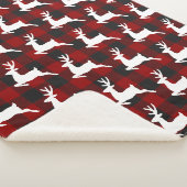 Kariert und Hirsch Sherpadecke (3/4)