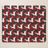 Kariert und Hirsch Sherpadecke (Vorderseite (Horizontal))