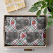 Kariert und Weihnachten Bouvier Dog Lover Holiday Seidenpapier (Geschenk)