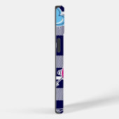 Kariert Valentine Rosa Herz | iPhone 14 Case-Mate Hülle (Rückseite / Rechts)