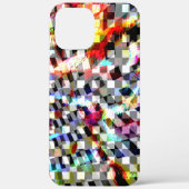 Kariert verdreht unter farbigen Flecken, skandalös Case-Mate iPhone Hülle (Rückseite)