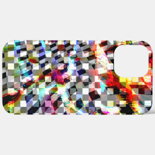 Kariert verdreht unter farbigen Flecken, skandalös Case-Mate iPhone Hülle