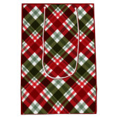 Kariert Weihnachten 1 Foto Verheiratet und froh Mittlere Geschenktüte (Rückseite)