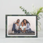 Kariert Weihnachts-Weihnachtskarte (Stehend Vorderseite)