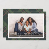 Kariert Weihnachts-Weihnachtskarte (Vorne/Hinten)