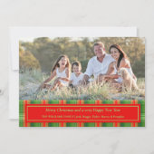 Kariert Weihnachts-Weihnachtskarte Einladung (Vorderseite)