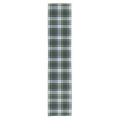 Kariert White Green Clan Gordon Tartan Kurzer Tischläufer (Vorderseite)