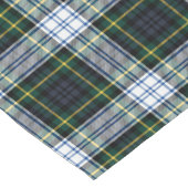 Kariert White Green Clan Gordon Tartan Kurzer Tischläufer (Ecke)
