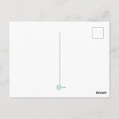 Kariert Wreath Greenery Hey Fall Postkarte (Rückseite)