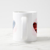 Kariert, Zebra & Liebesschrift Jumbo-Tasse (Rückseite)