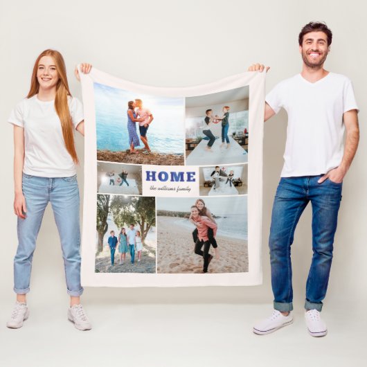 Kariert Zuhause Personalisiert Foto Blanket Fleecedecke (Beispiel)