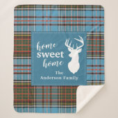 Kariert Zuhause Sweet Zuhause Tartan Anderson Pers Sherpadecke (Vorderseite)