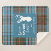 Kariert Zuhause Sweet Zuhause Tartan Anderson Pers Sherpadecke (Vorderseite (Horizontal))