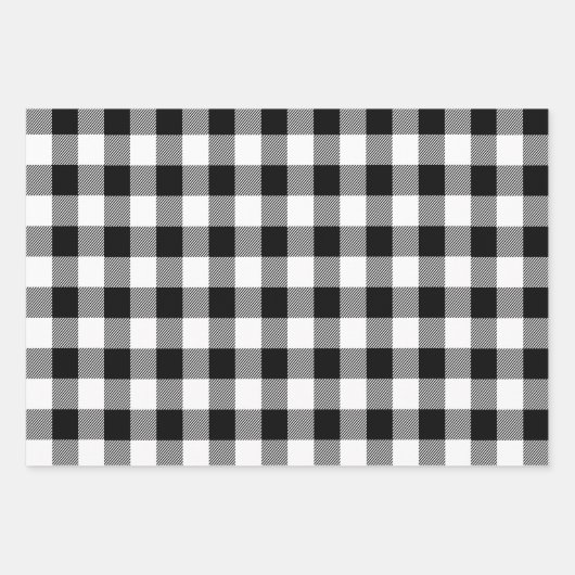 karierte 3 Farben Geschenkpapier Set (Vorderseite 3)