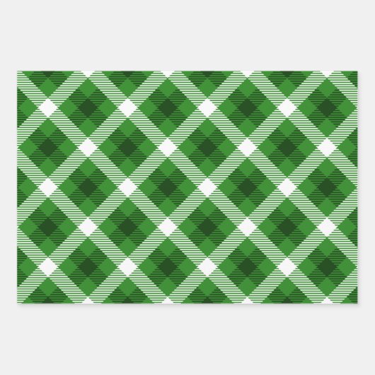 karierte 3 Farben Geschenkpapier Set (Vorderseite 2)