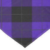 Karierte Abeklote in Schwarz und Blau Tischdecke (Schrägansicht)