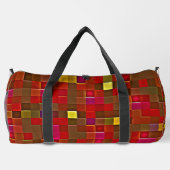 "Karierte Affäre" (Große) Sporttasche Duffle Bag (Rückseite)