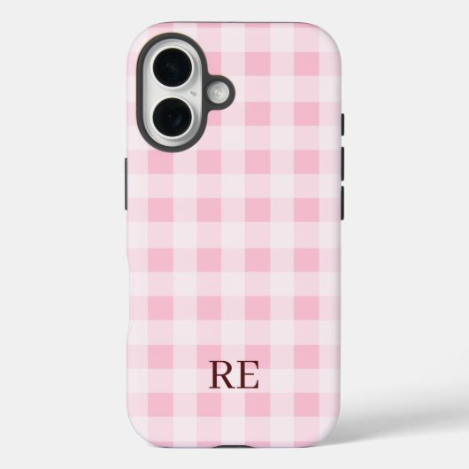 Karierte Anfangsbuchstaben Benutzerdefiniert Case-Mate iPhone Hülle (Rückseite)
