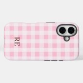 Karierte Anfangsbuchstaben Benutzerdefiniert Case-Mate iPhone Hülle (Rückseite (Horizontal))