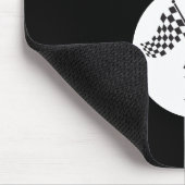 Karierte Anfangsbuchstaben-Monogramm Mousepad (Ecke)