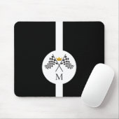 Karierte Anfangsbuchstaben-Monogramm Mousepad (Mit Mouse)