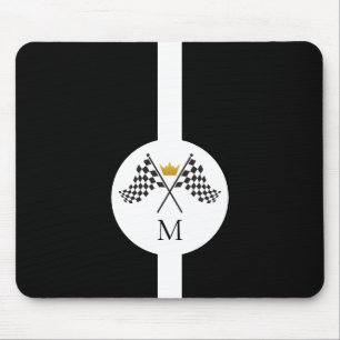 Karierte Anfangsbuchstaben-Monogramm Mousepad