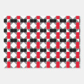 Karierte Ästhetik in Rot und Schwarz Geschenkpapier Set (Vorderseite 2)