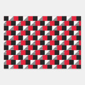 Karierte Ästhetik in Rot und Schwarz Geschenkpapier Set (Vorderseite)